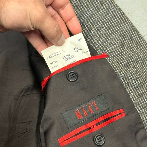 Coppley Hopsack Blazer Wool Sport Coat Check Brown "Cantoni" 42R - Picture 9 of 9